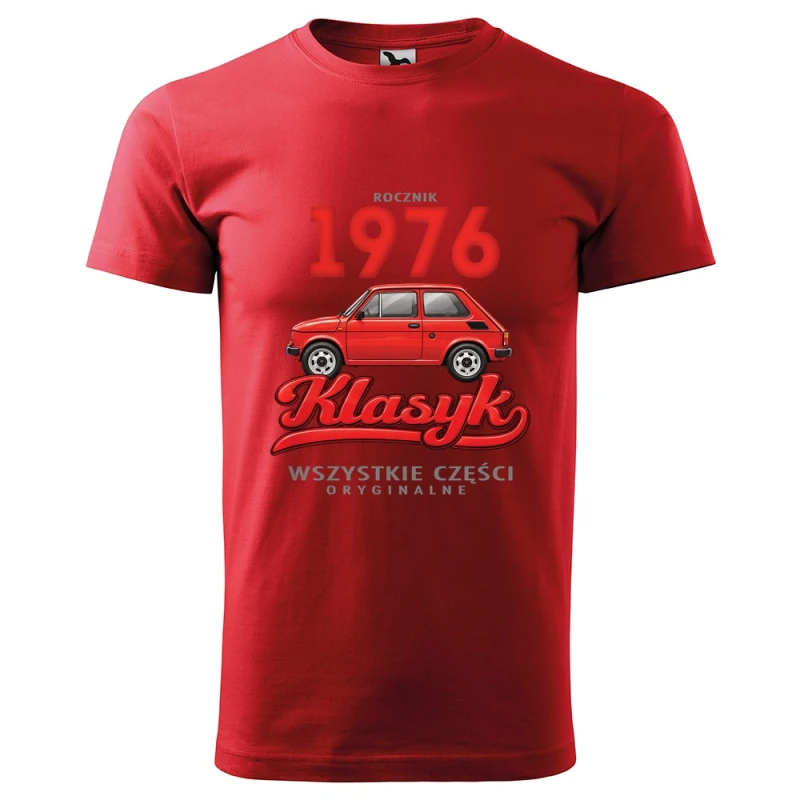 Rocznik 1976 Klasyk - Koszulka Męska - Na 50 Urodziny - Czerwony