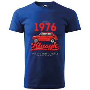 Rocznik 1976 Klasyk - Koszulka Męska - Na 50 Urodziny - Niebieski