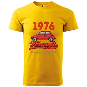 Rocznik 1976 Klasyk - Koszulka Męska - Na 50 Urodziny - Żółty