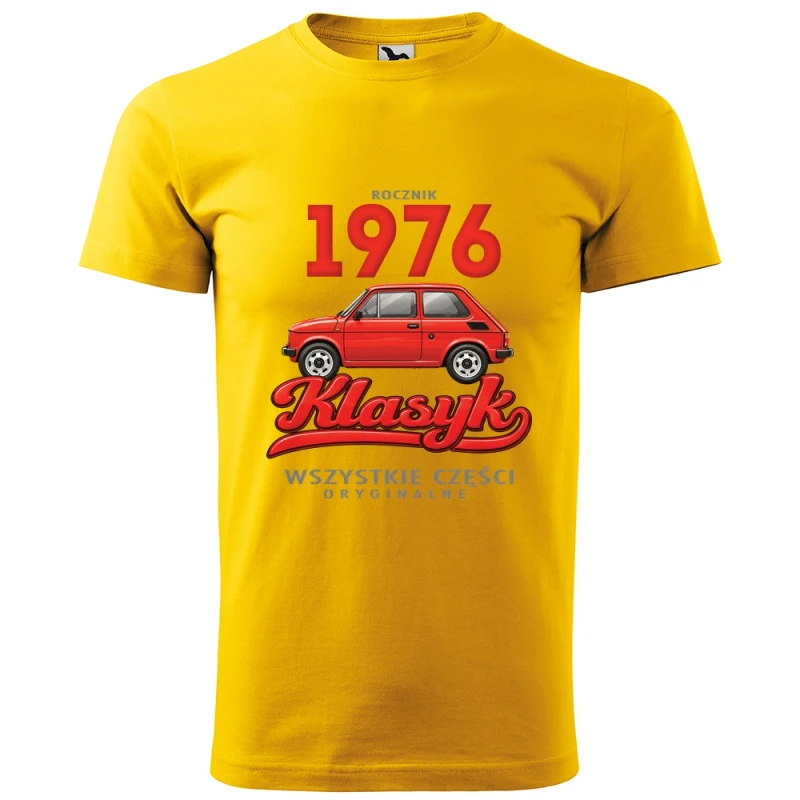Rocznik 1976 Klasyk - Koszulka Męska - Na 50 Urodziny - Żółty