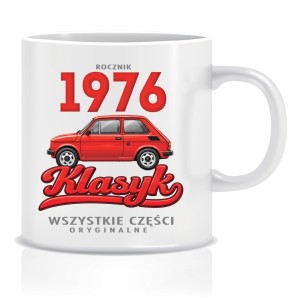 Rocznik 1976 Klasyk - Kubek - Prezent na Urodziny - Biały