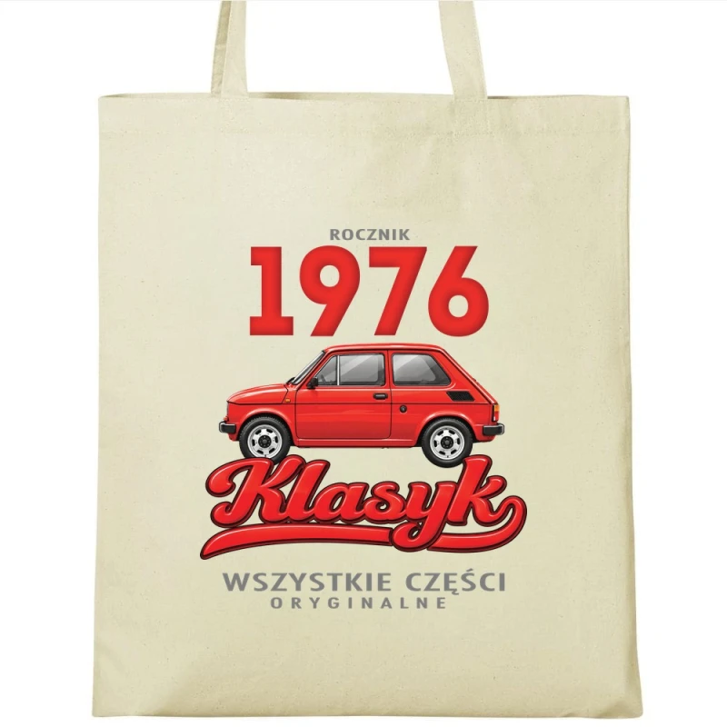 Rocznik 1976 Klasyk - Torba Bawełniana - Prezent na Urodziny - Naturalny