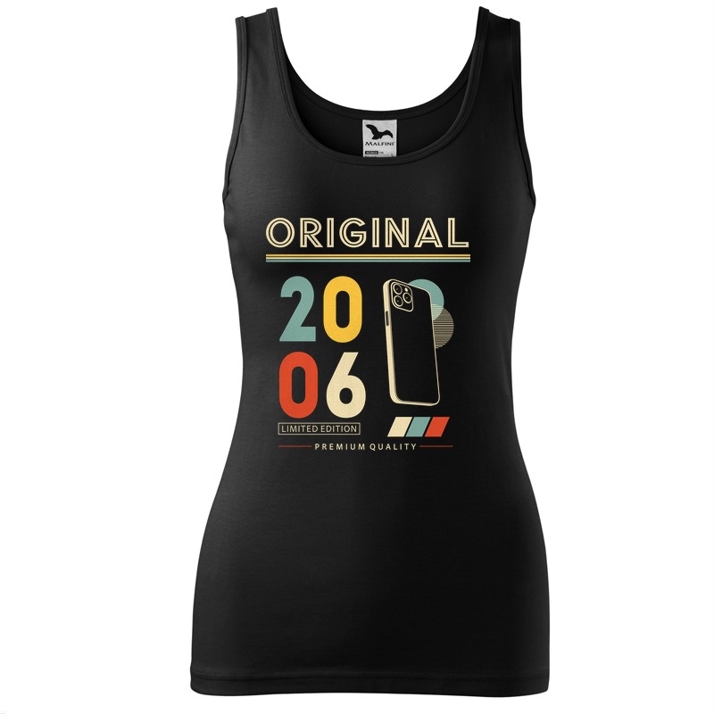 Original 2006 Limited Edition - Tank Top Damski - Na Urodziny - Czarny
