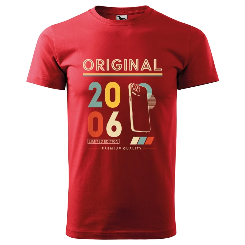 Original 2006 Limited Edition - Koszulka Męska - Na Urodziny - Czerwony