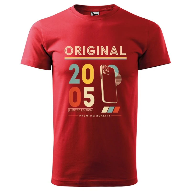 Original 2005 Limited Edition - Koszulka Męska - Na Urodziny - Czerwony