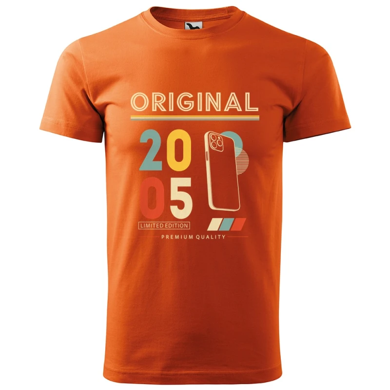 Original 2005 Limited Edition - Koszulka Męska - Na Urodziny - Pomarańczowy
