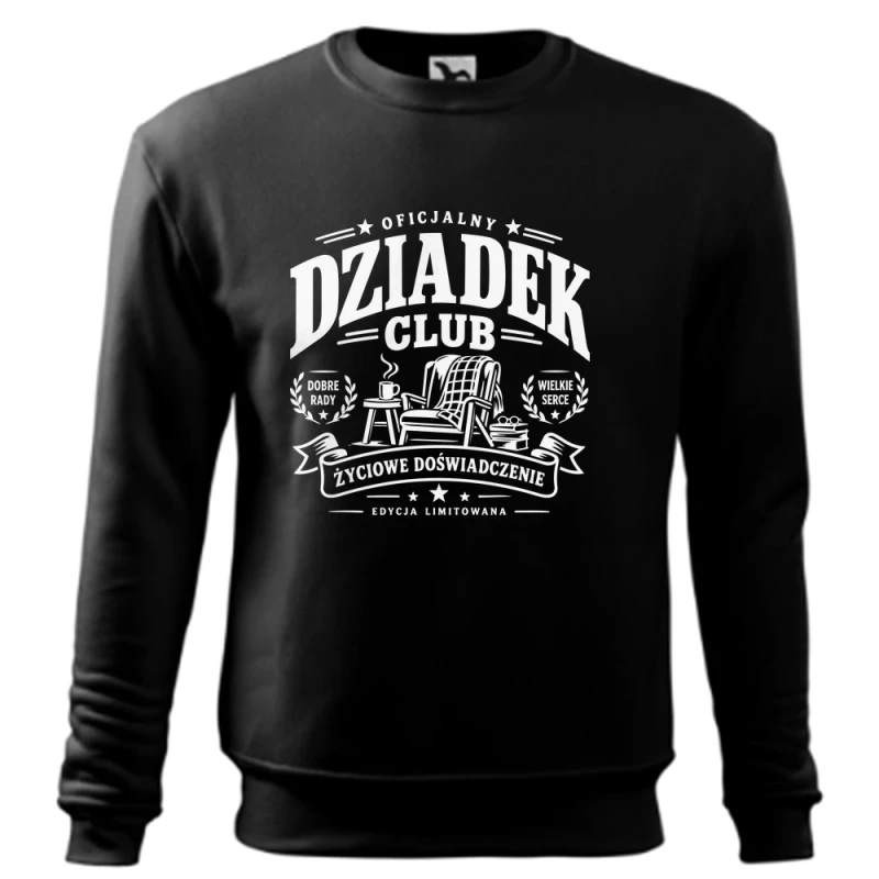 Oficjalny Dziadek Club - Bluza Męska - Prezent dla Dziadka - Czarny