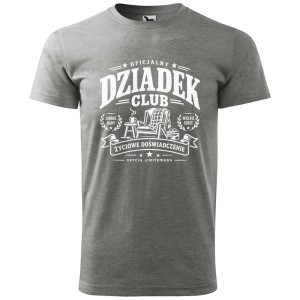 Oficjalny Dziadek Club - Koszulka Męska - Prezent dla Dziadka - Ciemnoszary