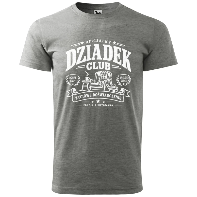 Oficjalny Dziadek Club - Koszulka Męska - Prezent dla Dziadka - Ciemnoszary