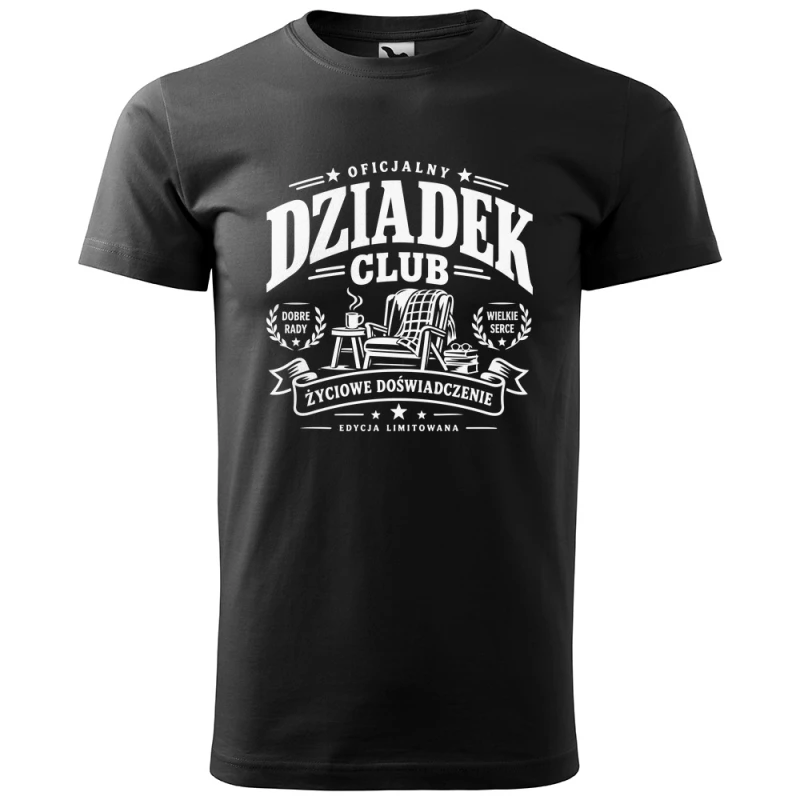 Oficjalny Dziadek Club - Koszulka Męska - Prezent dla Dziadka - Czarny