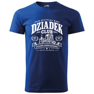 Oficjalny Dziadek Club - Koszulka Męska - Prezent dla Dziadka - Niebieski