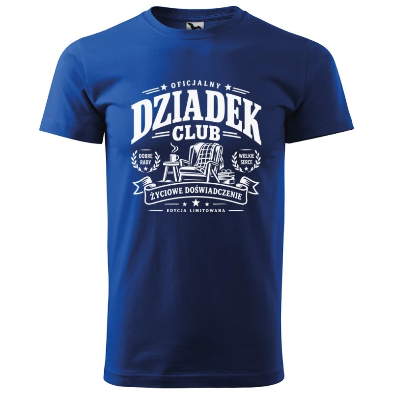 Oficjalny Dziadek Club - Koszulka Męska - Prezent dla Dziadka - Niebieski