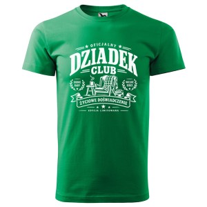 Oficjalny Dziadek Club - Koszulka Męska - Prezent dla Dziadka - Zielony