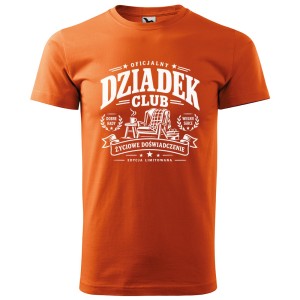 Oficjalny Dziadek Club - Koszulka Męska - Prezent dla Dziadka - Pomarańczowy