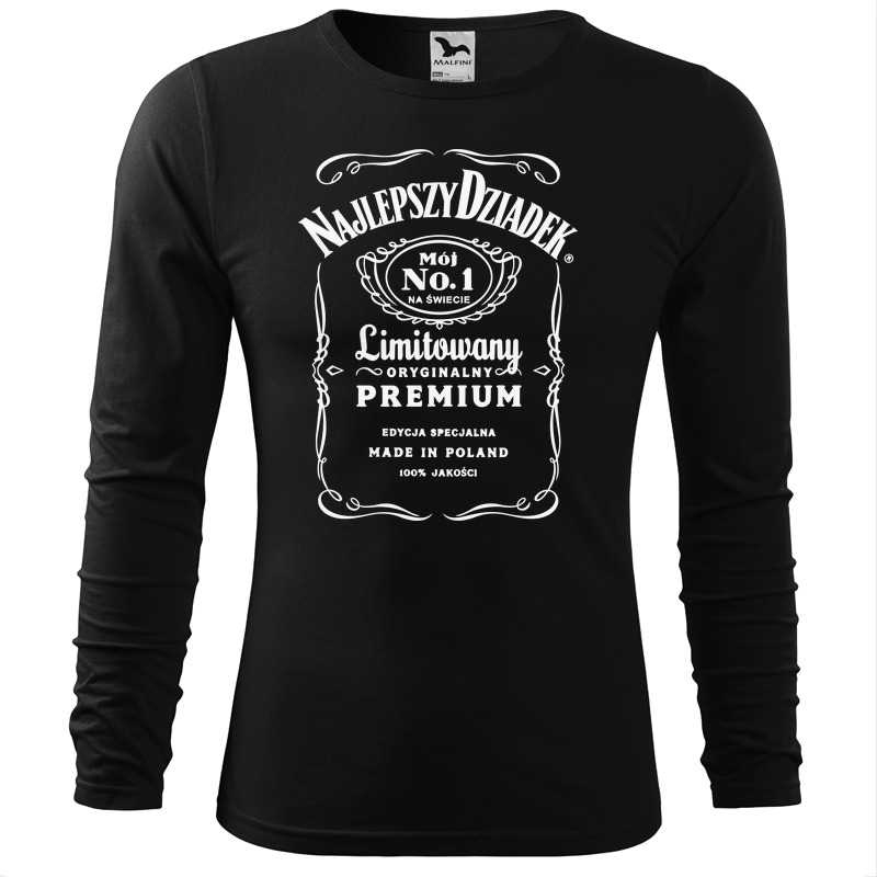 Najlepszy Dziadek - Longsleeve Męski - Prezent dla Dziadka - Czarny