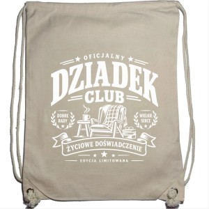 Oficjalny Dziadek Club - Plecak Worek - Prezent dla Dziadka - Naturalny