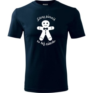 granatowa Męska koszulka - Stary piernik to też ciacho t-shirt prezent dla niego. Dostępne wszystkie rozmiary S, M, L, XL, XXL, XXXL, XXXXL. Zapraszamy do zakupu.