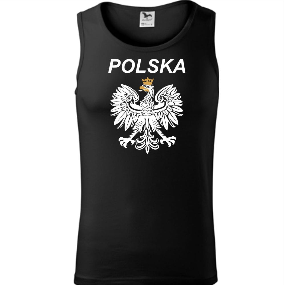 Polska z Orłem - Tank Top Męski - Na Święto Niepodległości
