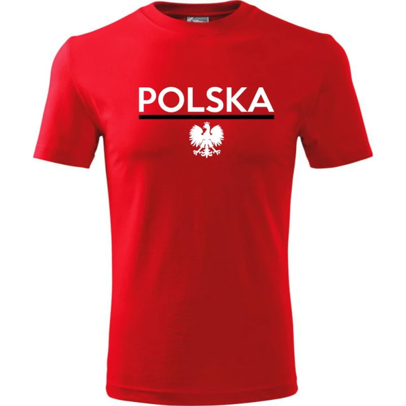 czerwona Męska koszulka - Polska 01.
