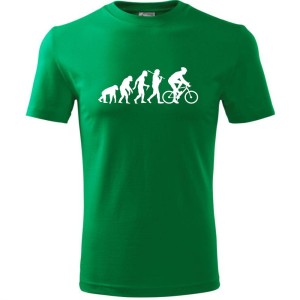 Zielona Męska koszulka dla Rowerzysty - Ewolucja rower - t-shirt prezent. Dostępne wszystkie rozmiary S, M, L, XL, XXL, XXXL, XXXXL. Zapraszamy do zakupu.