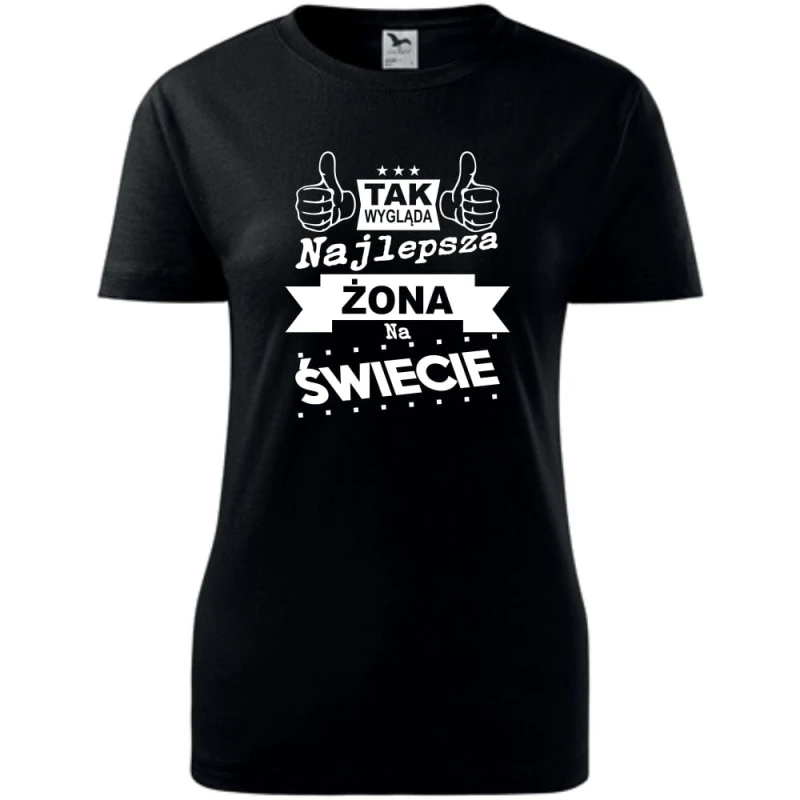 czarna Damska koszulka - Tak wygląda najlepsza żona.