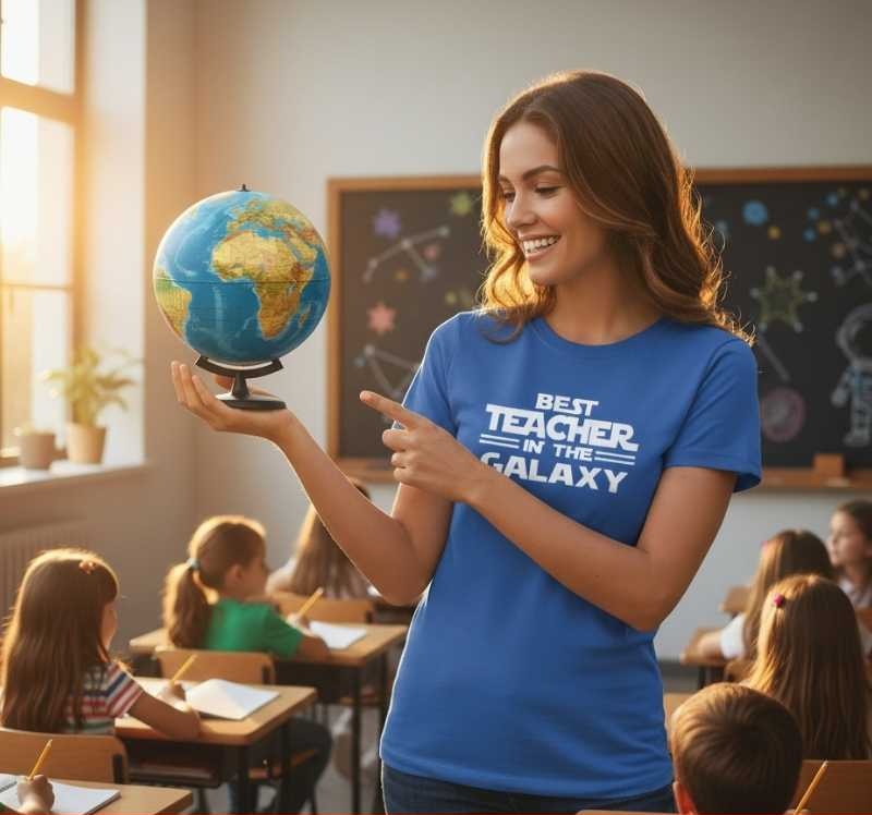 Best Teacher in the Galaxy - Koszulka Damska z Napisem