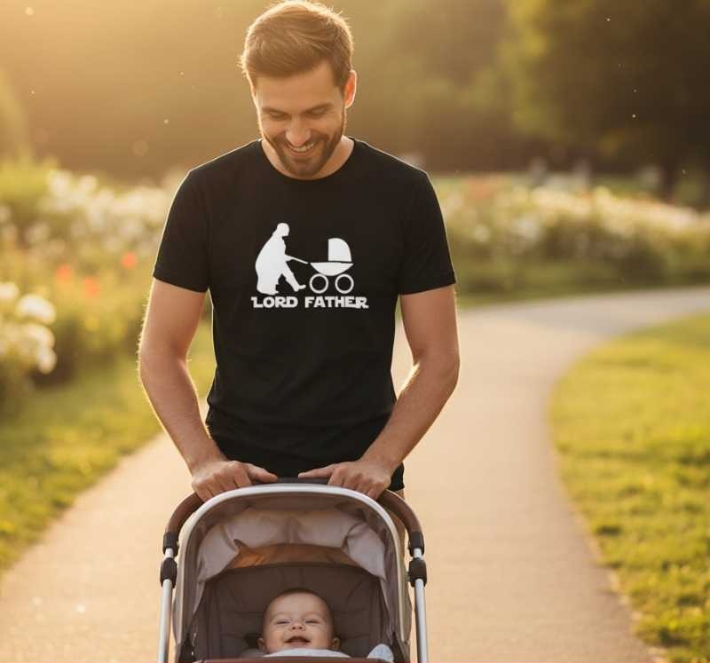 Męska koszulka - Lord father - na prezent dla Taty dzień Ojca urodziny.