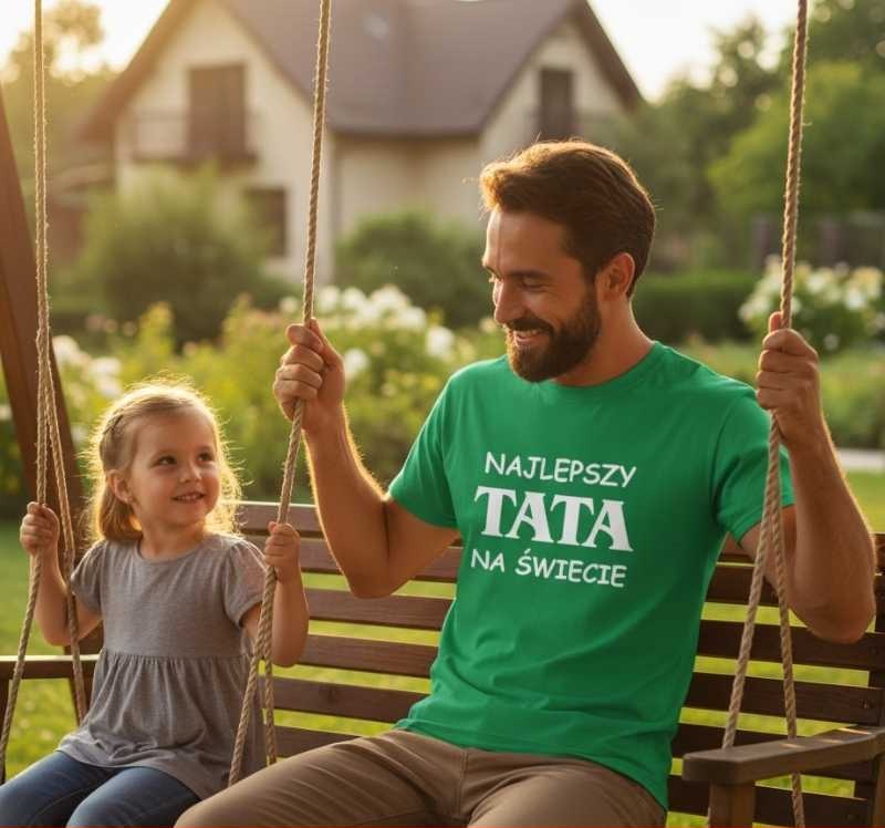 Najlepszy Tata na Świecie - Koszulka Męska - Prezent dla Taty