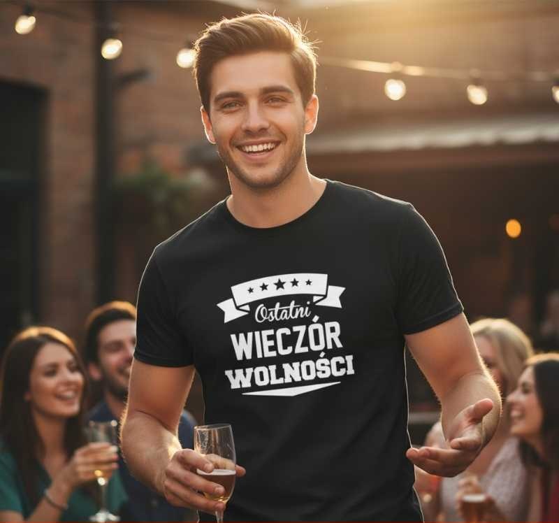 Ostatni Wieczór Wolności - Koszulka Męska - Na Wieczór Kawalerski