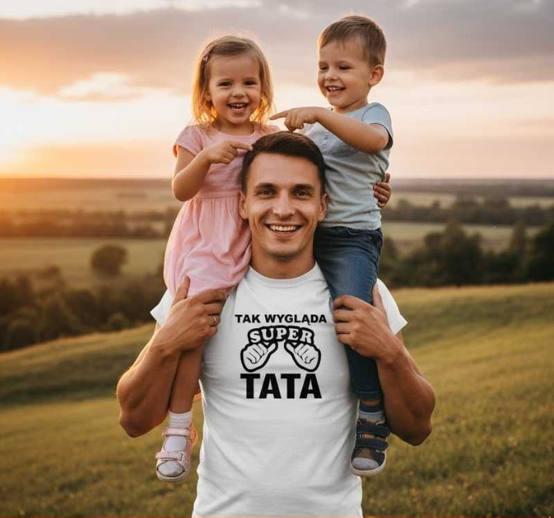 Męska koszulka - Tak wygląda super tata, najnowszy t-shirt dla niego.