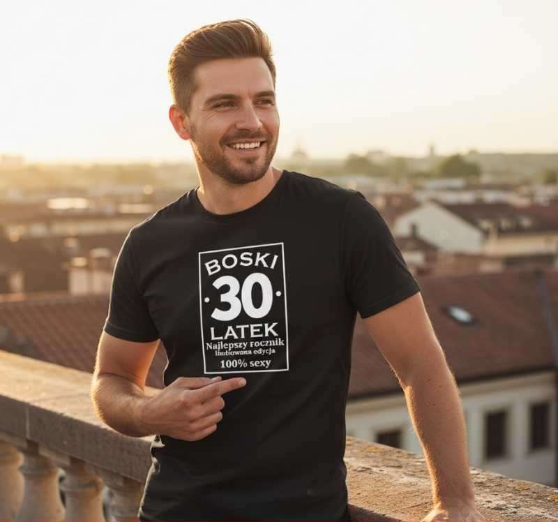 Boski 30-latek - Koszulka Męska - Na 30 Urodziny dla Niego