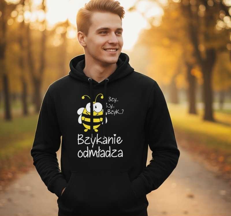Bzykanie Odmładza - Bluza Męska z Kapturem - Prezent dla Niego