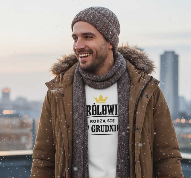 Królowie Rodzą Się w Grudniu - Koszulka Męska - Na Urodziny