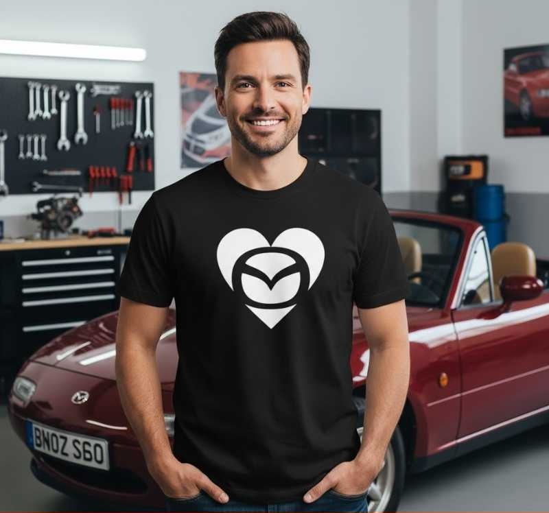 Mazda Love - Koszulka Męska - Prezent dla Fana Motoryzacji
