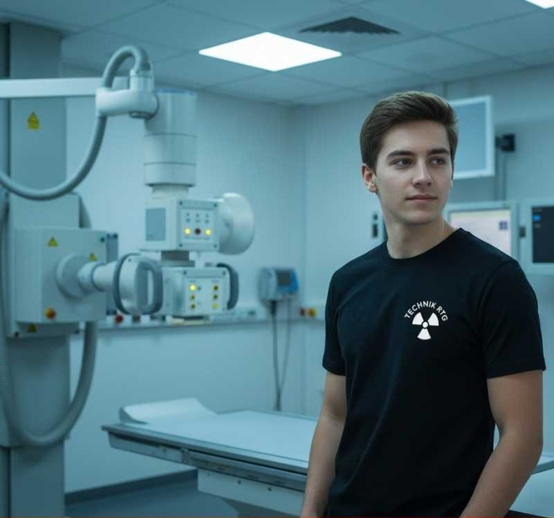 Technik RTG - Koszulka Męska z Napisem - Do Pracy