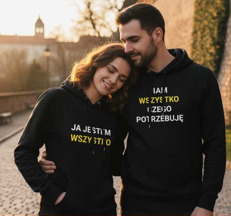 Mam Wszystko, Ja Jestem Wszystkim - Śmieszny Zestaw Bluz dla Pary