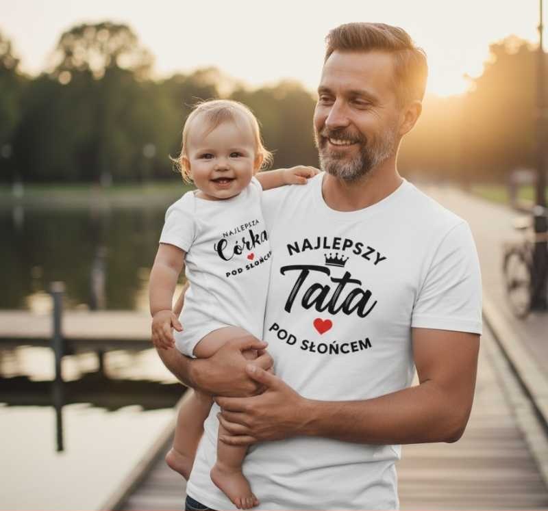 Najlepszy Tata i Córka Pod Słońcem - Koszulka i Body dla Taty