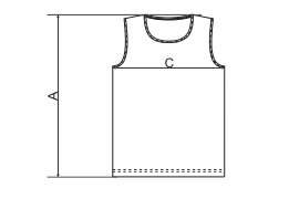 Tabela rozmiarów męskiej koszulki tank top