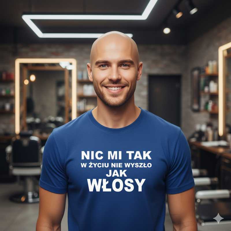 Nic Mi Tak w Życiu Nie Wyszło Jak Włosy - Śmieszna Koszulka Męska
