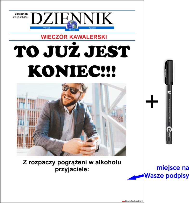 Gazeta wieczór kawalerski prezent na lata